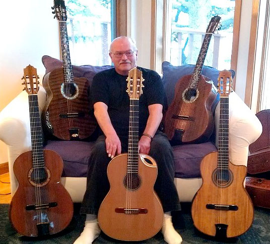 Gary with his Bellucci Guitars Collection