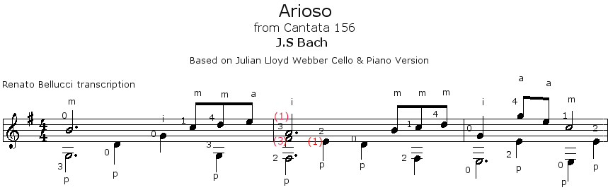 Bach BWV 1006 a, staff # 1