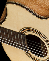 Bellucci Guitars | Leopardwood back and sides, Spruce top Concert Classical Guitar