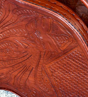 Bellucci, Leather hand embossed classical guitar case, embossing