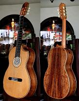 120 year air dried Brazilian Rosewood B&S, Bellucci/Hauser braced Cedar top Concert Guitar