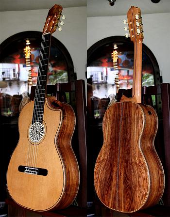 120 year air dried Brazilian Rosewood B&S, Bellucci/Hauser braced Cedar top Concert Guitar