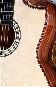 Brazilian Rosewood B&S, Hauser braced Alpine spruce top Concert guitar