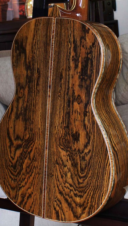 Highly Figured Bocote B&S, Alpine Spruce Top Concert Classical Guitar