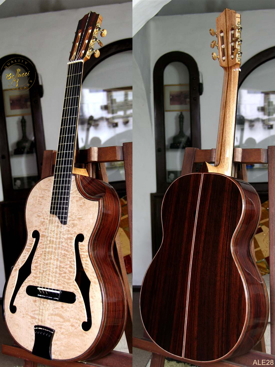 Indian rosewood B&S Quilted Maple Top Guitar, Model Stradivarius, Buy Model ALE28