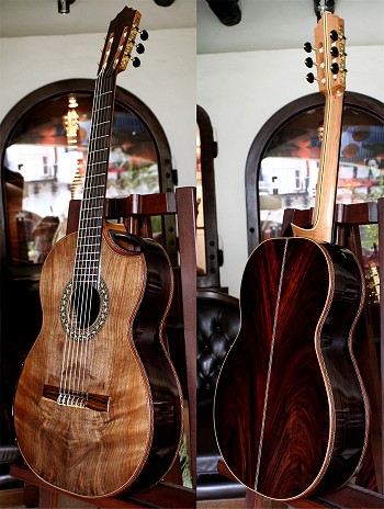 120 year air dried Brazilian Rosewood B&S, Bellucci/Hauser braced 280 year old Curly Sinker Redwood top