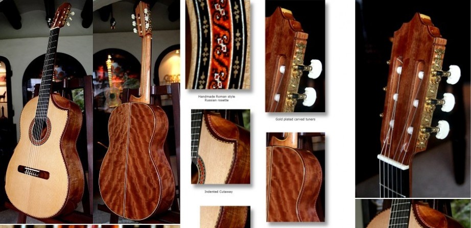 African Rosewood (Bubinga) B&S Cedar Top Lattice Concert Classical Guitar