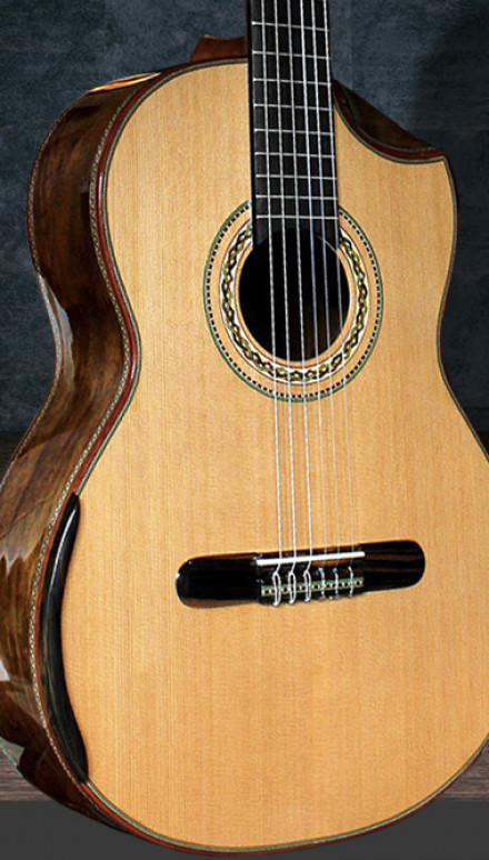 Mangore | Bellucci Guitars - Walnut B&S, Indented Cutaway Cedar 