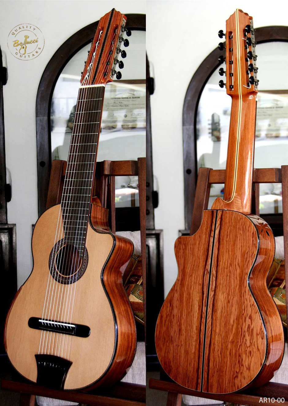 10-Strings Granadillo B&S, Cedar Top Concert Classical Guitar