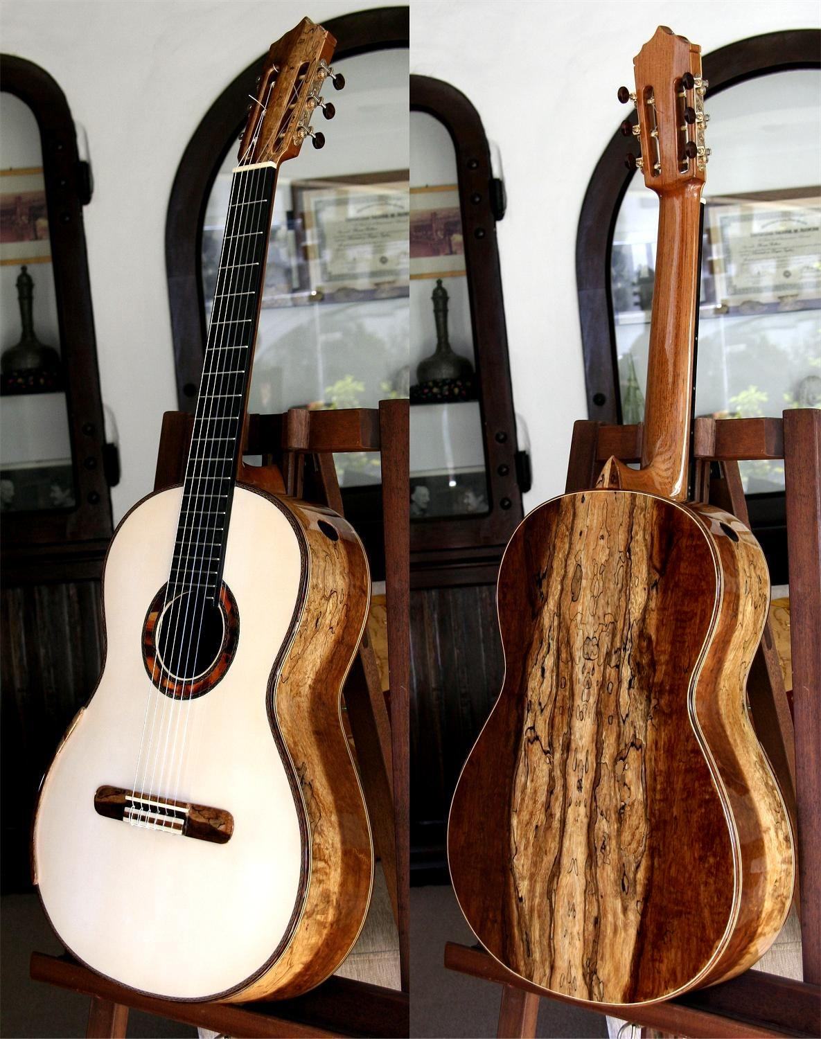 Spalted Tamarind B&S, Spruce Top Masterpiece Concert Classical Guitar