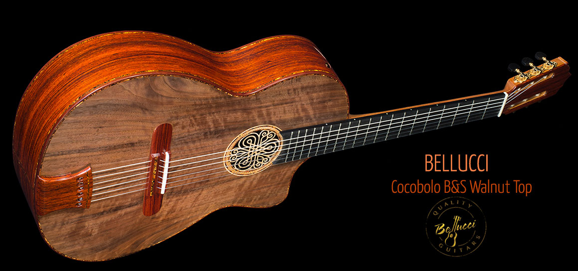 Cocobolo B&S, African Walnut top Concert Classical Guitar