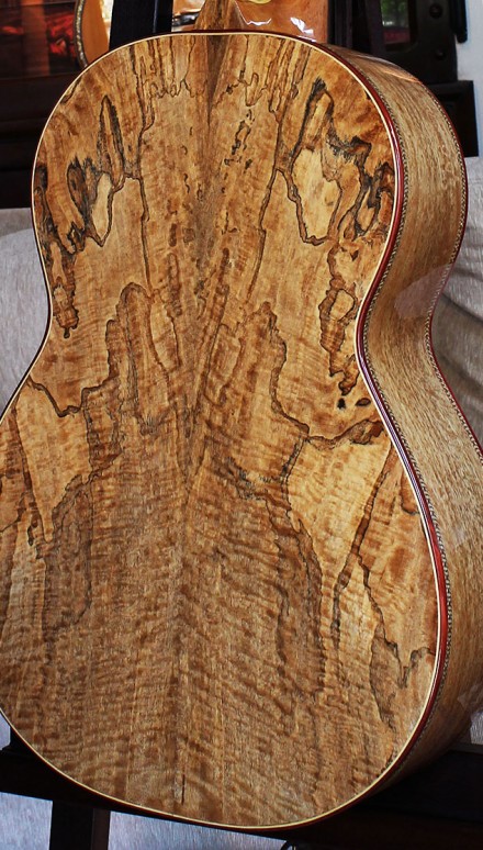 Spalted Mango B&S Sinker Redwood Top Concert Classical Guitar