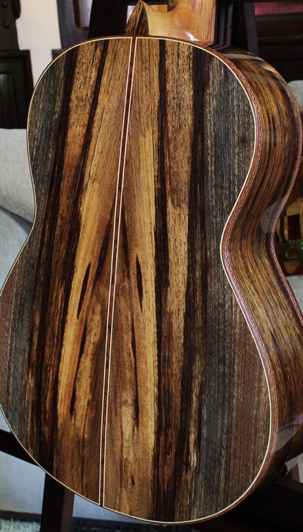 Spalted Tamarind B&S Spalted Redwood Top Concert Classical Guitar