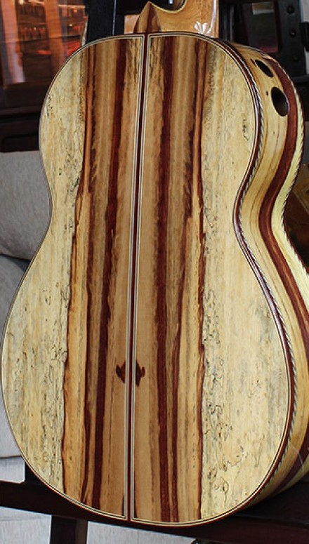 Spalted Tamarind B&S Sinker Redwood Top Concert Classical Guitar