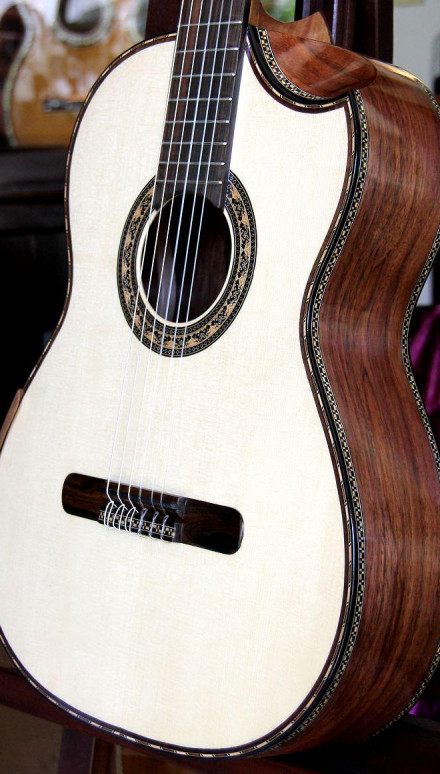 Black Limba B&S Italian Spruce top Concert Classical Guitar