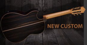 New Custom Gabon Ebony Concert Guitar