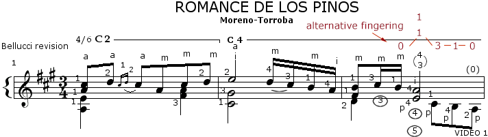 Federico Moreno Torroba Romance de los Pinos  Staff and Video 1