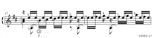 Bach Prelude BWV 1007 TAB Staff and Video 17