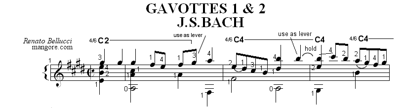 JS Bach Gavottes 1  2 Staff and Video 1
