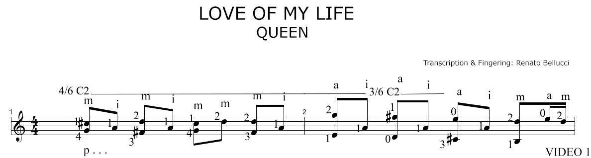 Queen Love Of My Life Staff and Video 1