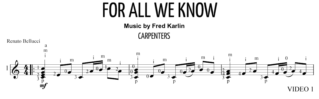 Carpenters For All We Know Staff and Video 1