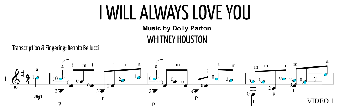 Whitney Houston I Will Always Love You Staff and Video 1