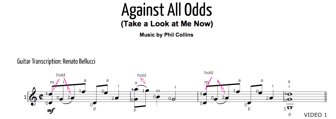 Phil Collins Against All Odds Staff and Video 1