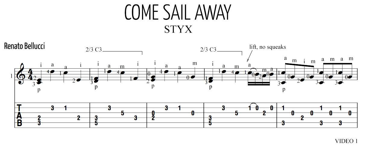 Styx Come Sail Away Staff and Video 1