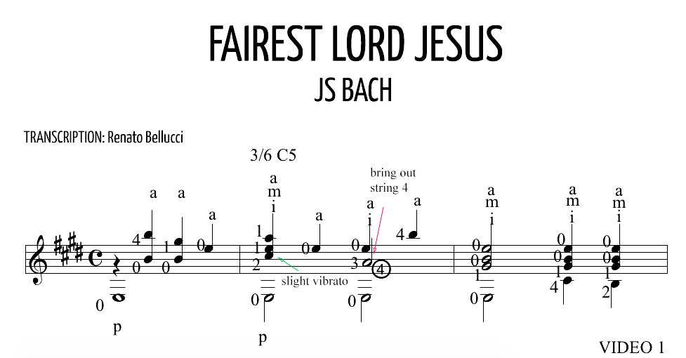 JS Bach Fairest Lord Jesus Staff 1