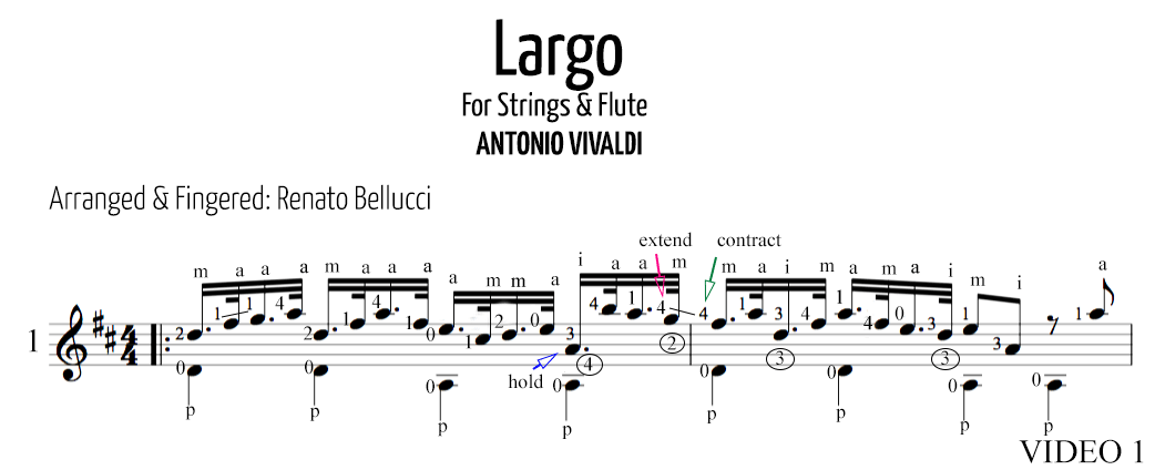 Vivaldi Antonio Largo Staff and Video 1