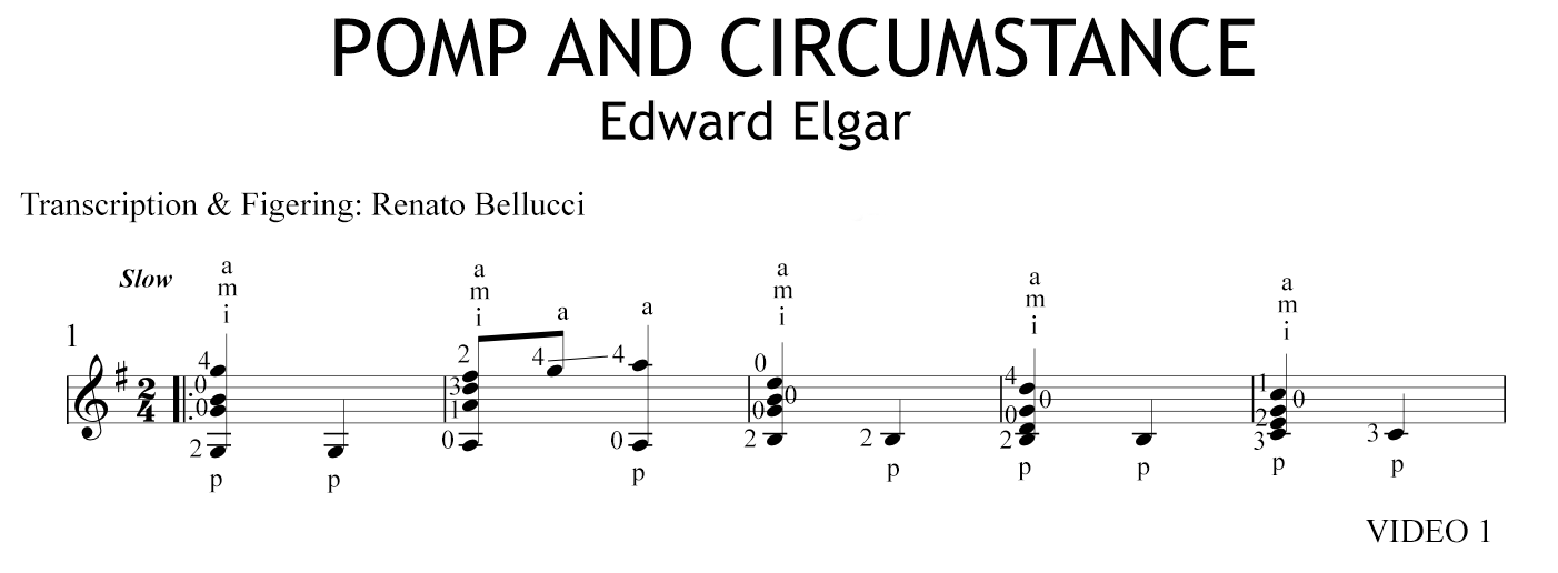 Edward Elgar Pomp and Circumstance Staff and Video 1