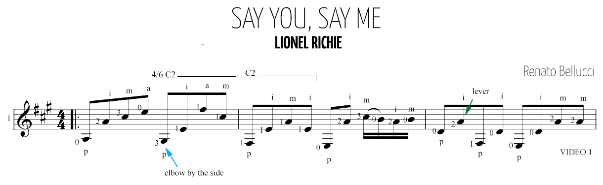 Lionel Richie Say You Say Me Staff and Video 1