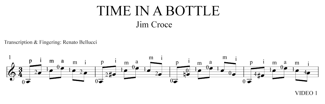 Jim Croce Time in a Bottle Staff and Video 1