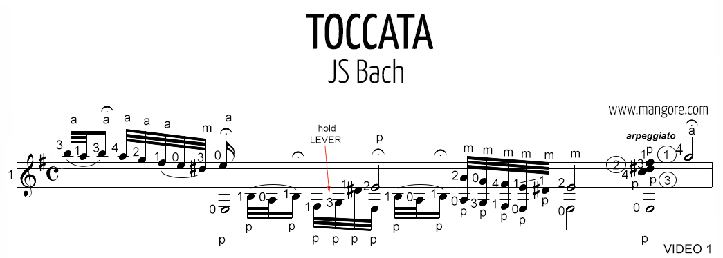 JS Bach Toccata Staff 1